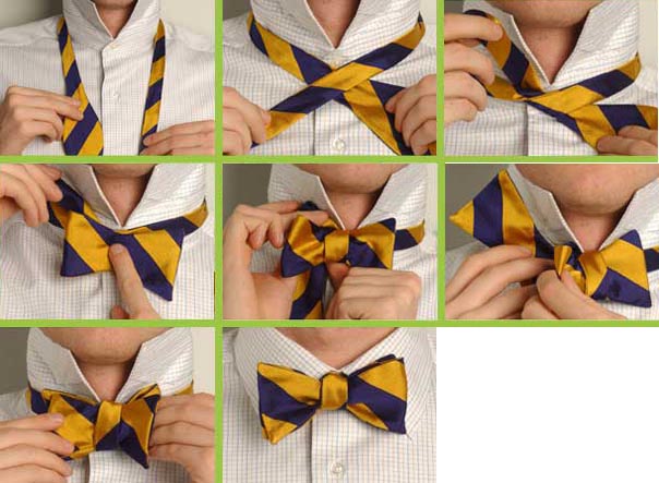 Как завязывать бабочку галстук