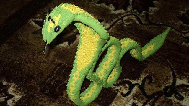 Оригами атакующая кобра (41 фото)